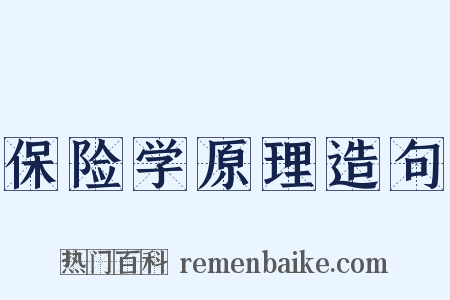 保险学原理造句是什么意思的图片